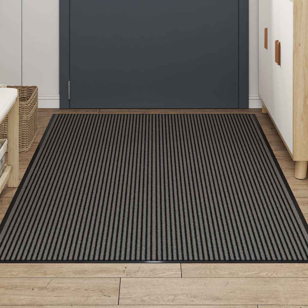 Zerbino Vidaxx 115x200 cm a righe nere e grigie