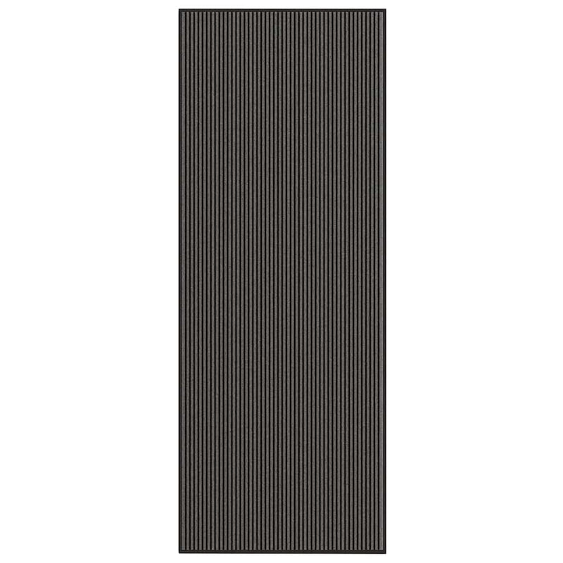 Vidaxl deurmat 115x300 cm gestreept zwart en grijs