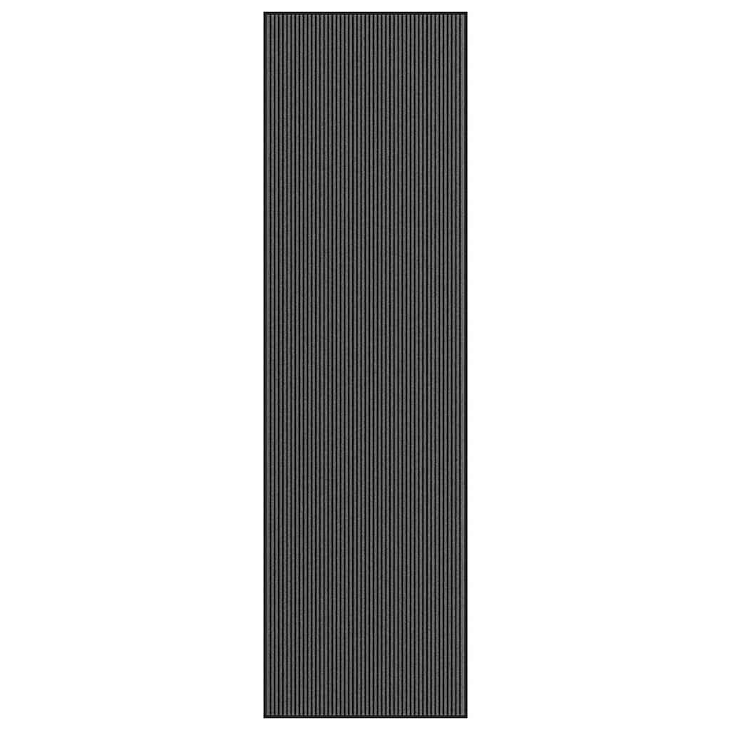 Zerbino Vidaxx 115x400 cm a righe 115x400 cm nero e grigio