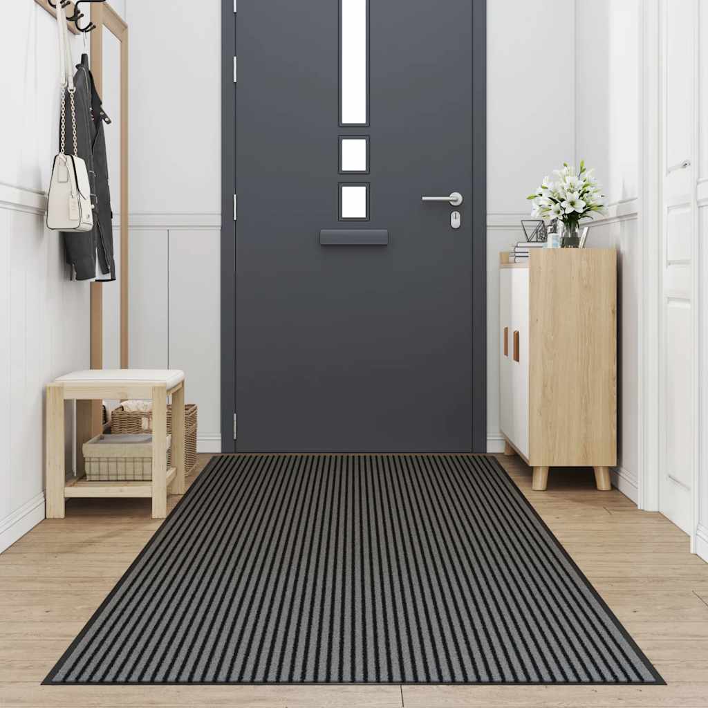 Zerbino Vidaxx 115x500 cm a righe nere e grigie