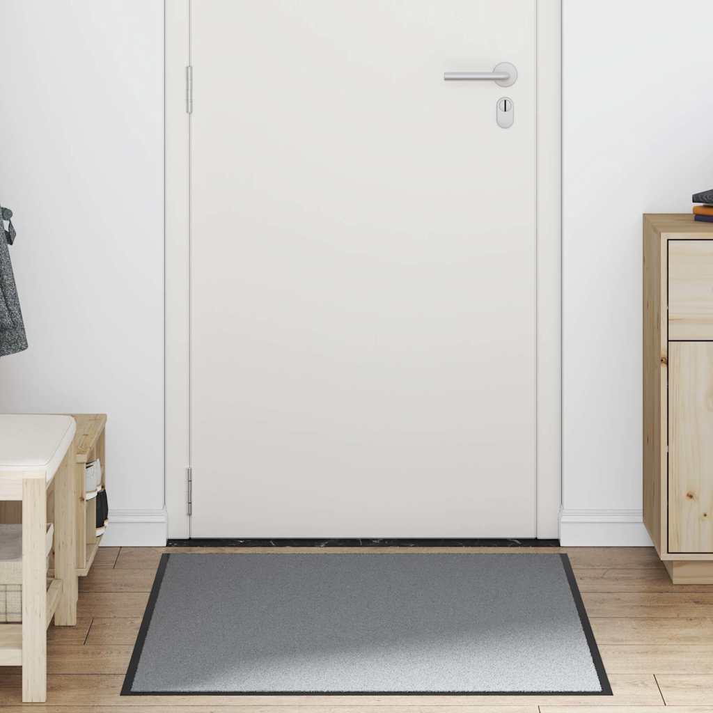 Vidaxl deurmat 90x120 cm grijs