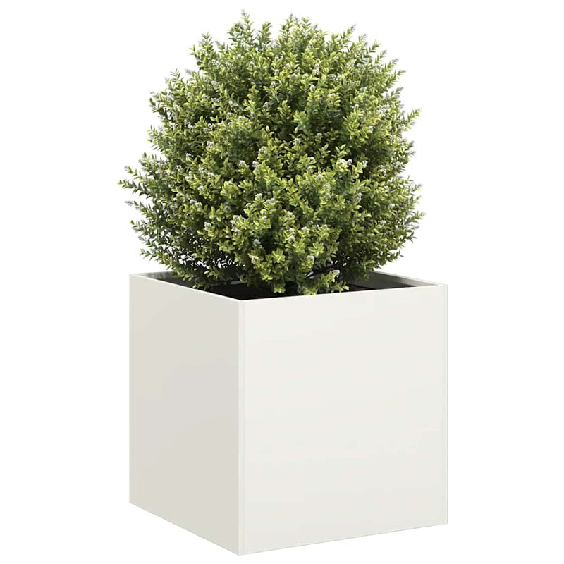 Fioriera Vidaxx 40x40x40 cm in acciaio laminato a freddo bianco