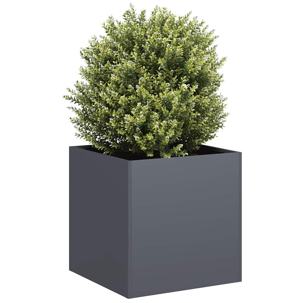 Vidaxl plantenbak 40x40x40 cm koudgewalst staal antracietkleurig