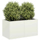 Vidaxl plantenbak 80x40x40 cm koudgewalst staal wit