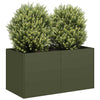 Vidaxl plantenbak 80x40x40 cm koudgewalst staal olijfgroen