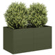 Vidaxl plantenbak 80x40x40 cm koudgewalst staal olijfgroen