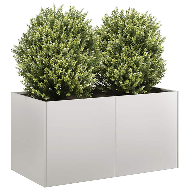 Vidaxl plantenbak 80x40x40 cm roestvrij staal