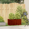 Fioriera Vidaxx arrugginito 80x40x40 cm in acciaio resistente alle intemperie