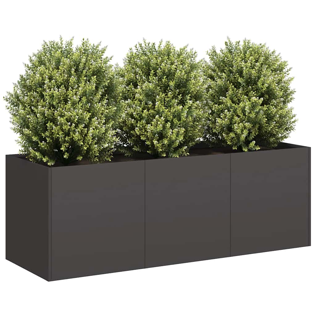 Vidaxl plantenbak zwart 120x40x40 cm koudgewalst staal