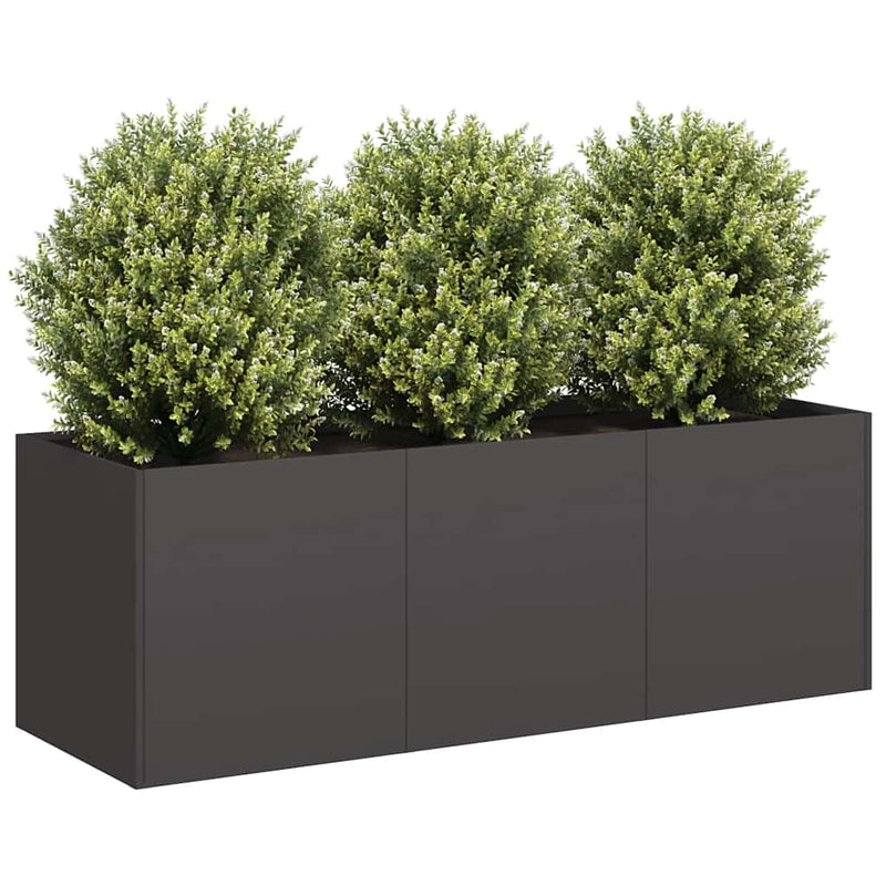 Vidaxl plantenbak zwart 120x40x40 cm koudgewalst staal