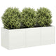 Vidaxl plantenbak 120x40x40 cm koudgewalst staal wit