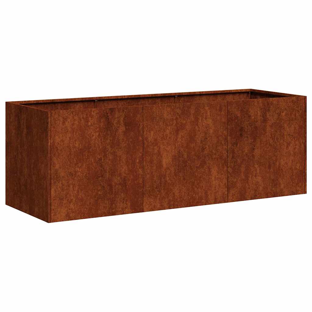 Fioriera Vidaxx arrugginito 120x40x40 cm in acciaio resistente alle intemperie