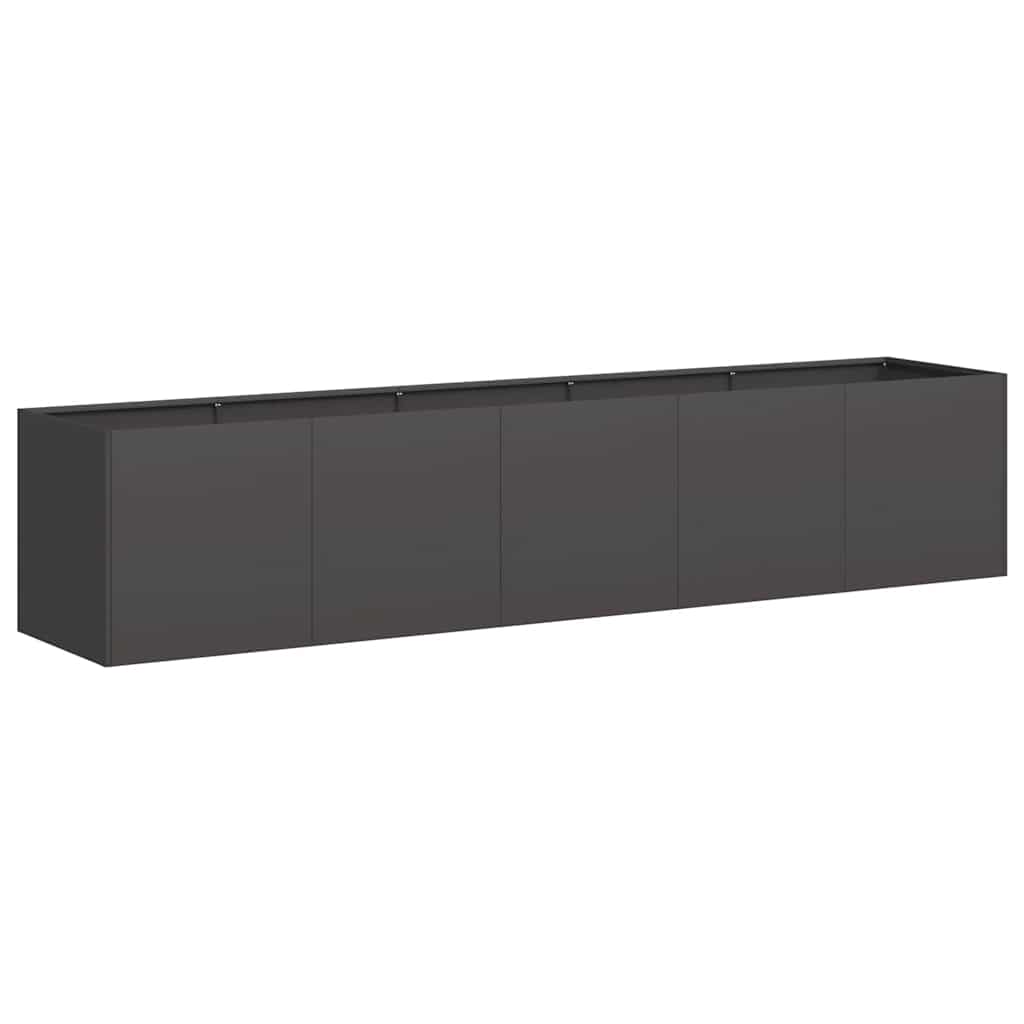 Vidaxl plantenbak zwart 200x40x40 cm koudgewalst staal