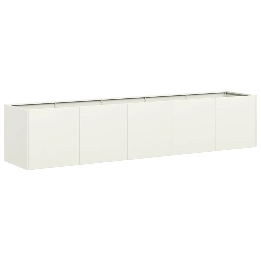Jardinera vidaxx 200x40x40 cm acero laminado en frío blanco