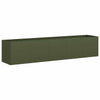 Fioriera Vidaxx 200x40x40 cm in acciaio laminato a freddo verde oliva