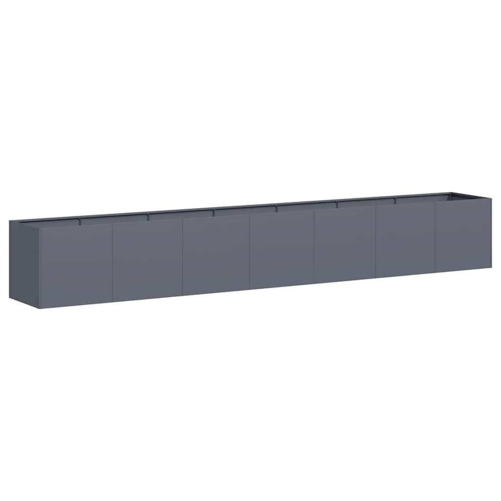 Vidaxl plantenbak 280x40x40 cm koudgewalst staal antracietkleurig