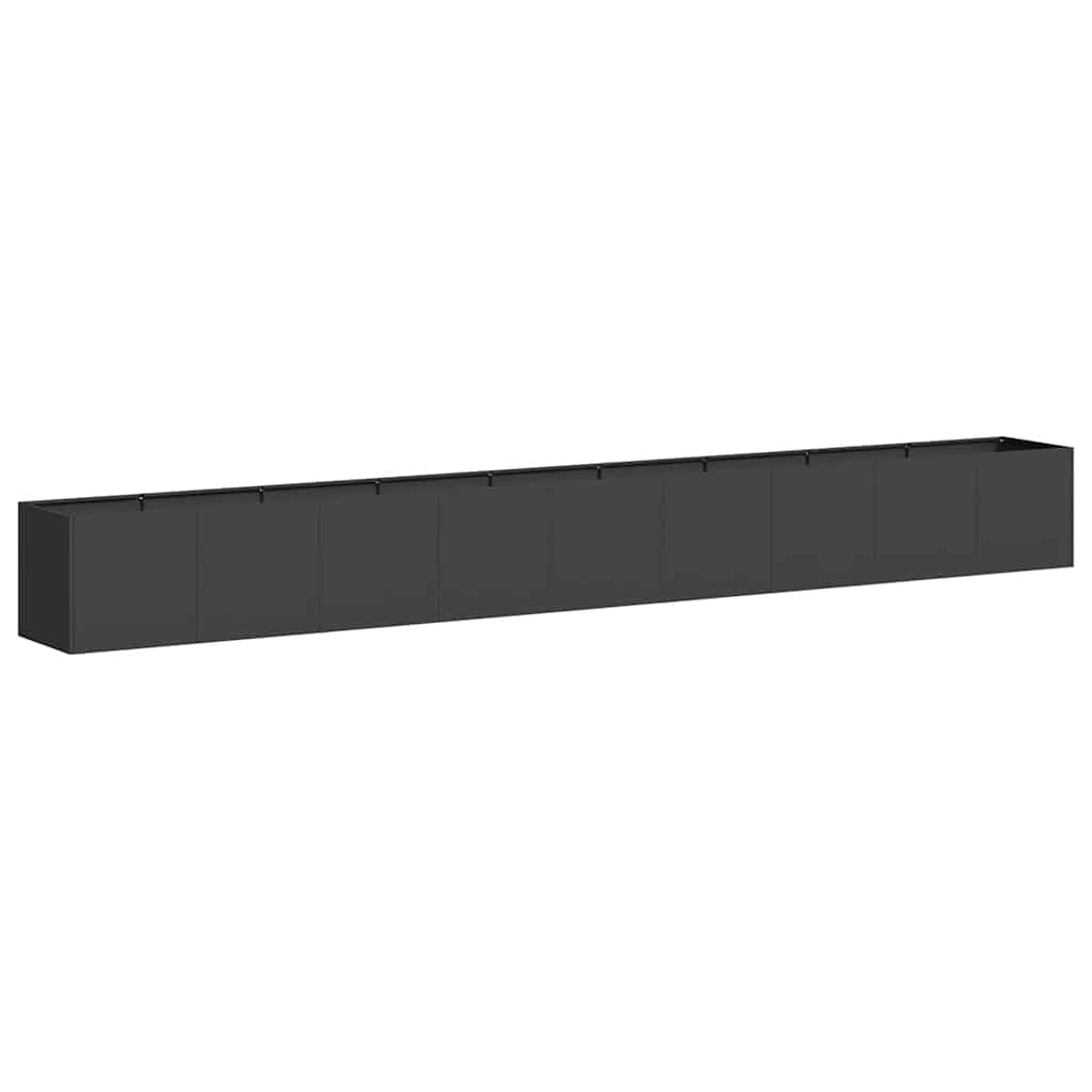 Fioriera Vidaxx 360x40x40 cm in acciaio laminato a freddo nero