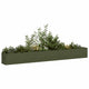 Vidaxl plantenbak 360x40x40 cm koudgewalst staal olijfgroen