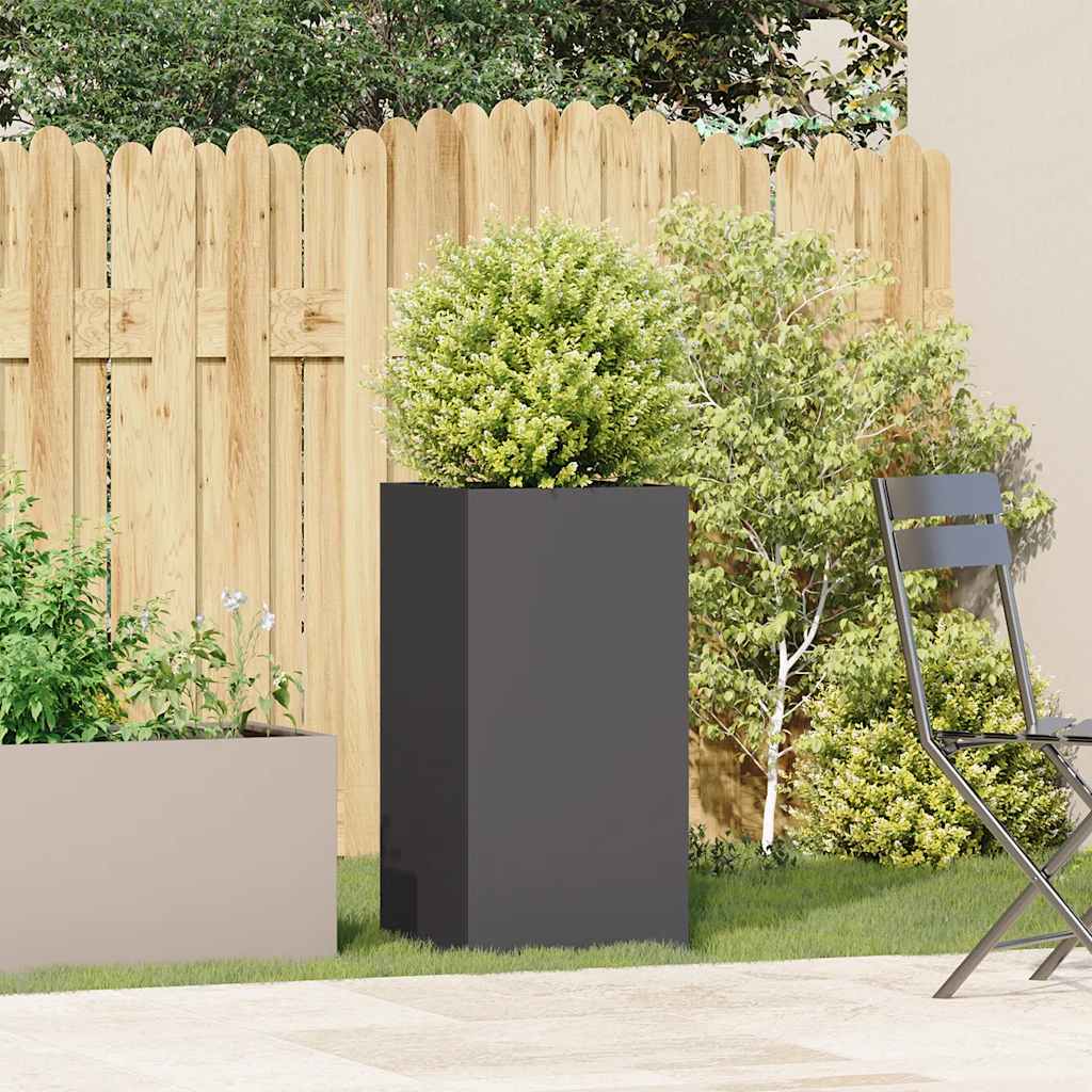 Jardinera vidaxx 40x40x80 cm acero laminado en frío negro
