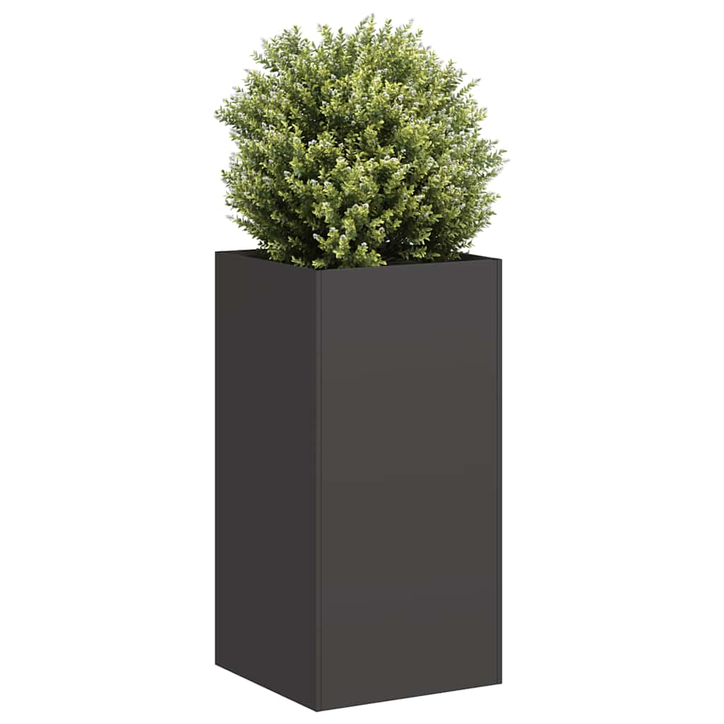 Vidaxl plantenbak 40x40x80 cm koudgewalst staal zwart