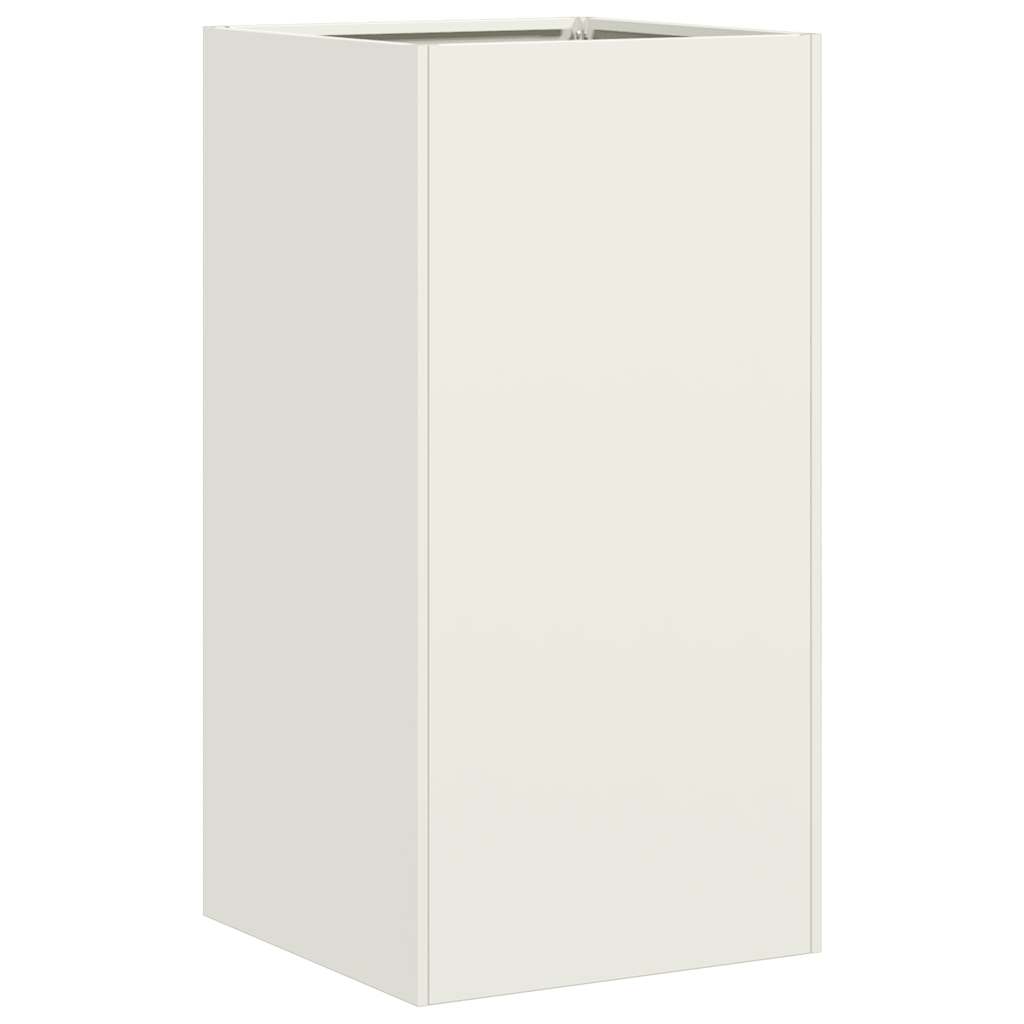 Vidaxl plantenbak 40x40x80 cm koudgewalst staal wit