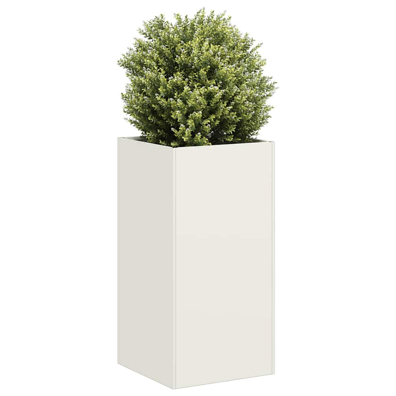 Vidaxl plantenbak 40x40x80 cm koudgewalst staal wit