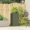 Vidaxl plantenbak 40x40x80 cm koudgewalst staal olijfgroen