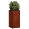 Vidaxl plantenbak roestig 40x40x80 cm weervast staal