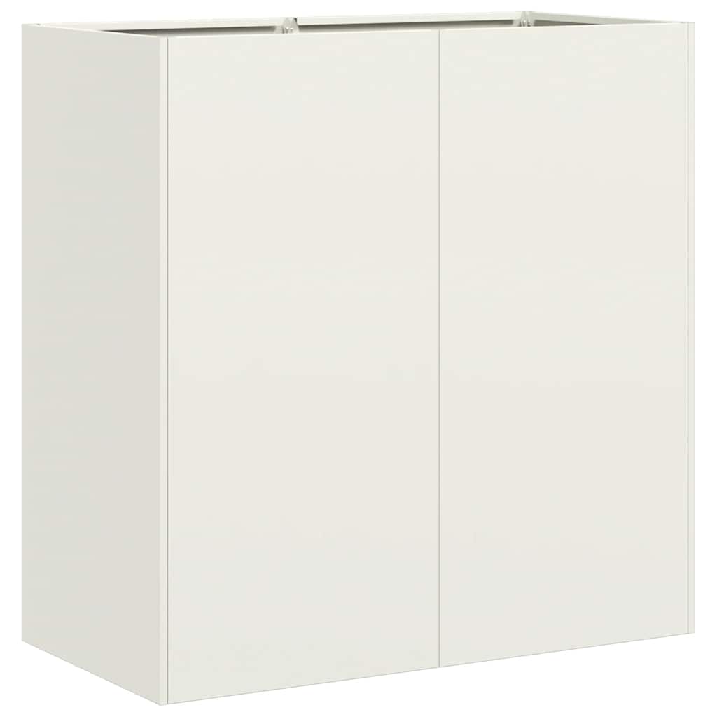 Fioriera Vidaxx 40x40x80 cm in acciaio laminato a freddo bianco