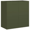 Vidaxl plantenbak 40x40x80 cm koudgewalst staal olijfgroen