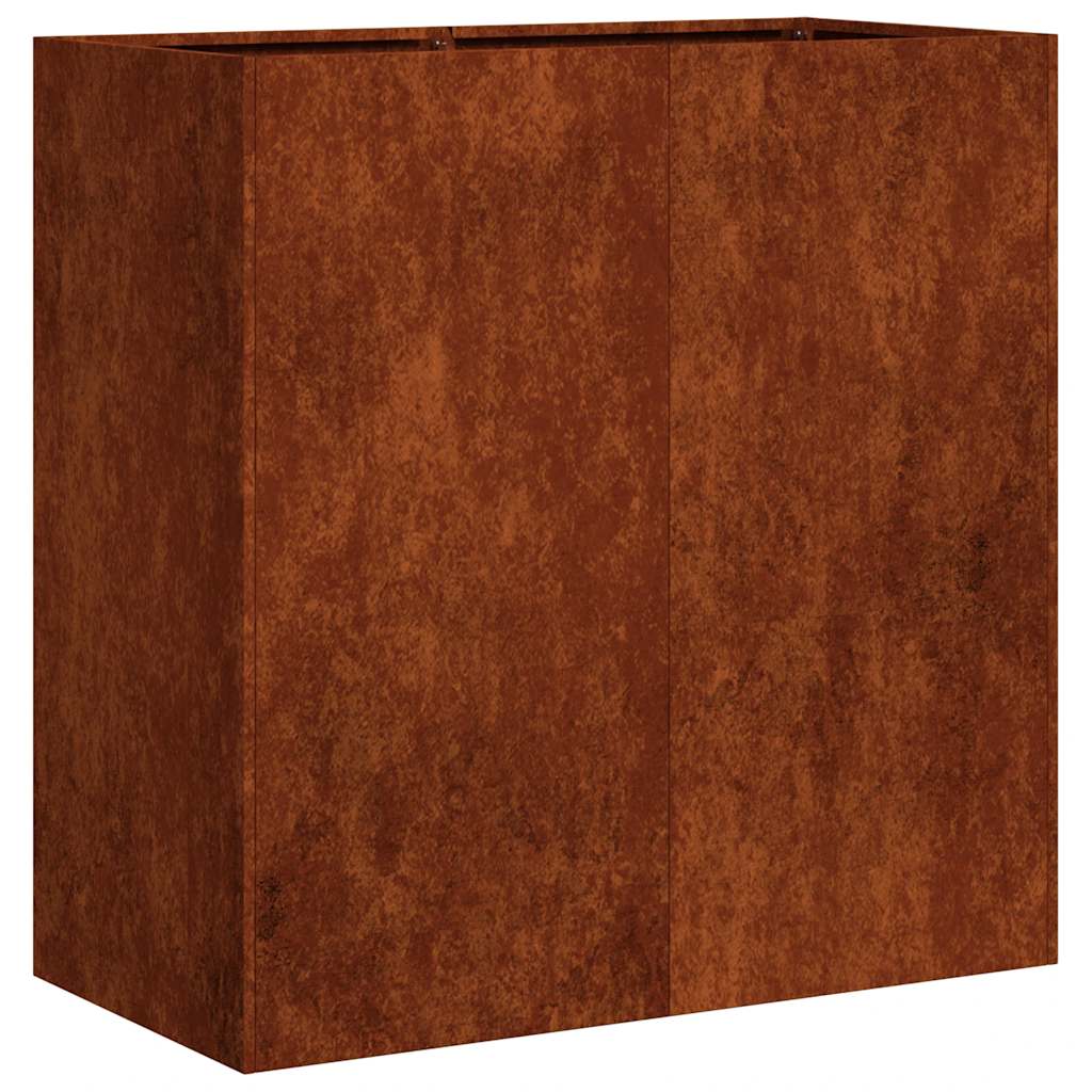 Fioriera Vidaxx arrugginito 80x40x80 cm in acciaio resistente alle intemperie