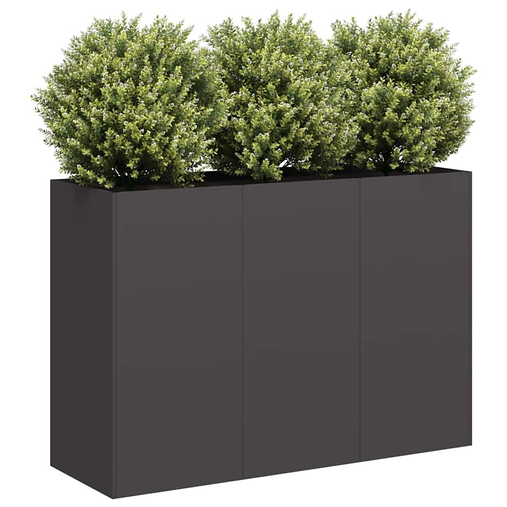 Vidaxx jardinera 120x40x80 cm acero laminado en frío negro