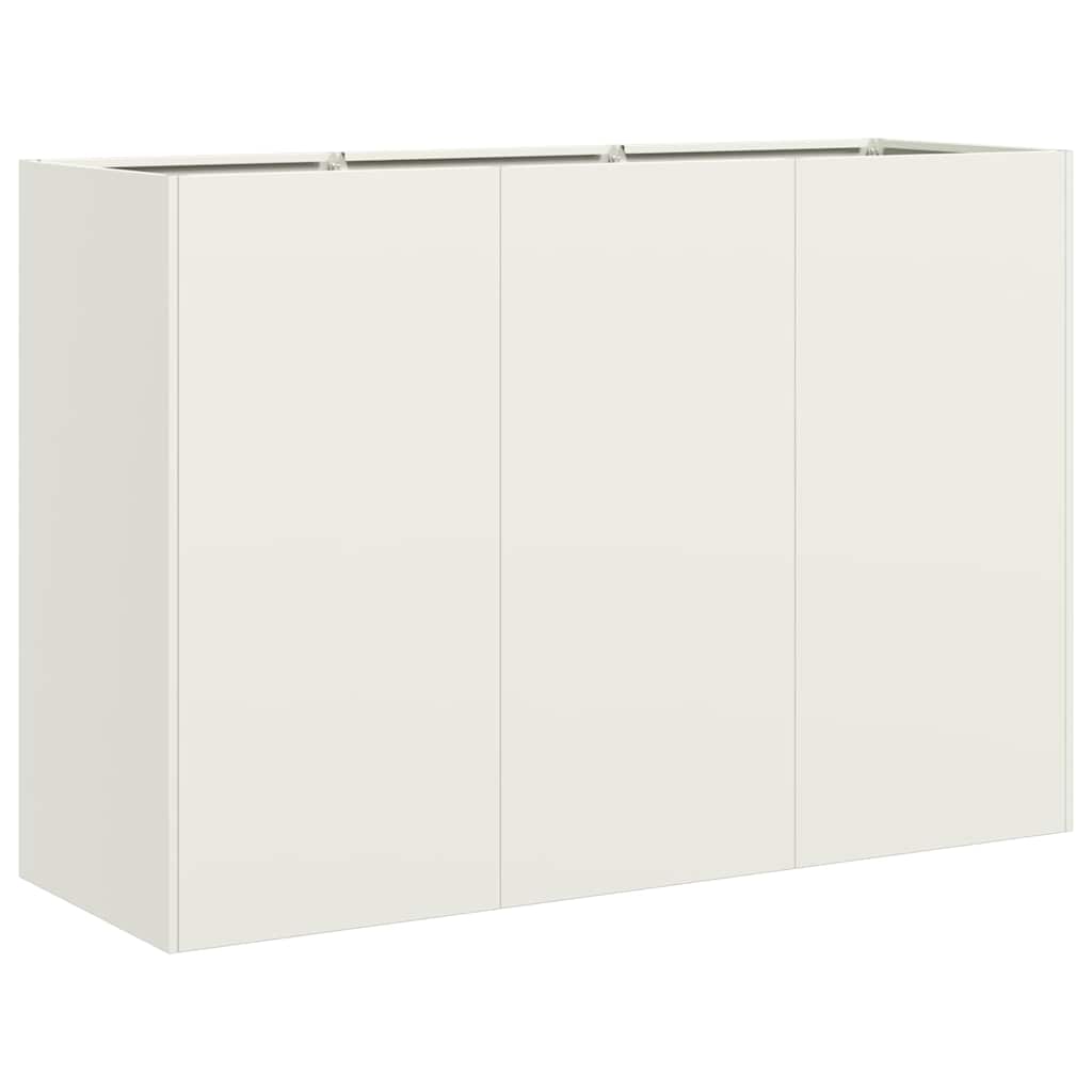 Fioriera Vidaxx 120x40x80 cm in acciaio laminato a freddo bianco