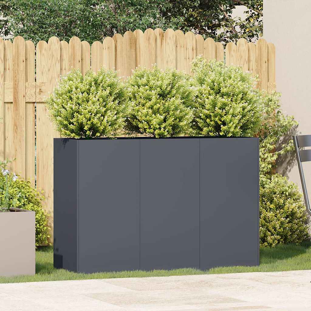 Vidaxl plantenbak 120x40x80 cm koudgewalst staal antracietkleurig