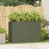 Vidaxx jardinera 120x40x80 cm acero laminado en frío verde oliva