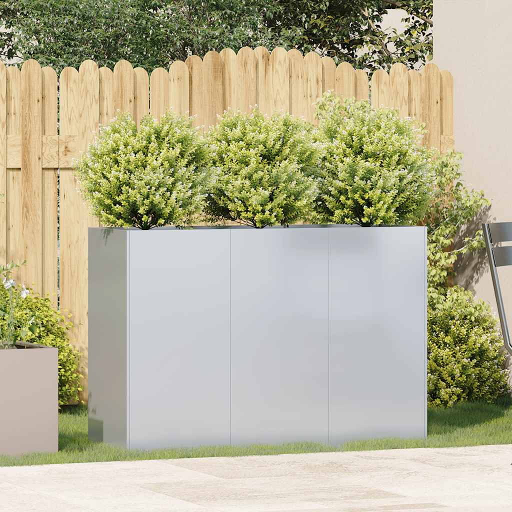 Vidaxl plantenbak 120x40x80 cm gegalvaniseerd staal