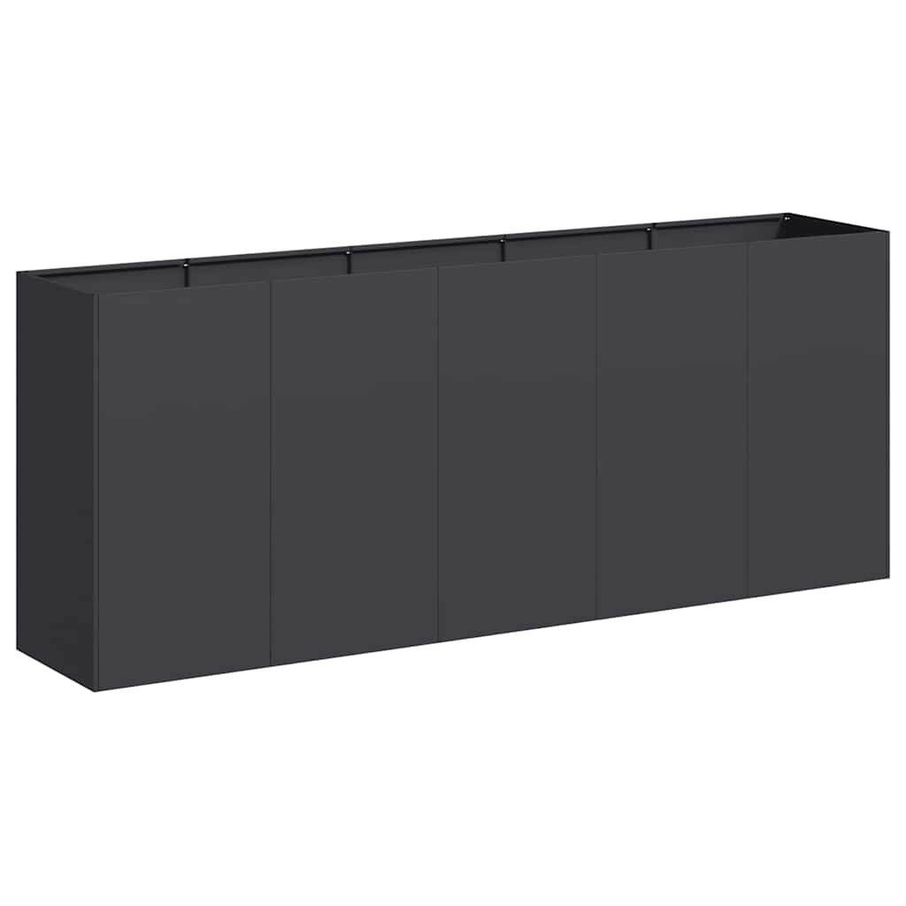Vidaxx jardinera 200x40x80 cm acero laminado en frío negro