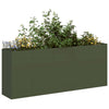 Fioriera Vidaxx 200x40x80 cm in acciaio laminato a freddo verde oliva