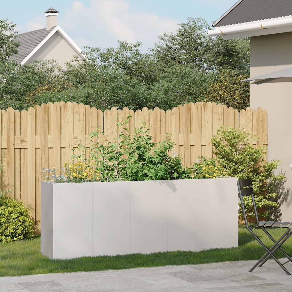 Jardinera vidaxx 200x40x80 cm acero inoxidable