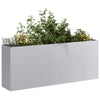 Jardinera vidaxx 200x40x80 cm acero galvanizado