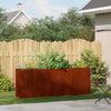 Vidaxl plantenbak roestig 200x40x80 cm weervast staal