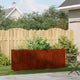 Vidaxl plantenbak roestig 200x40x80 cm weervast staal