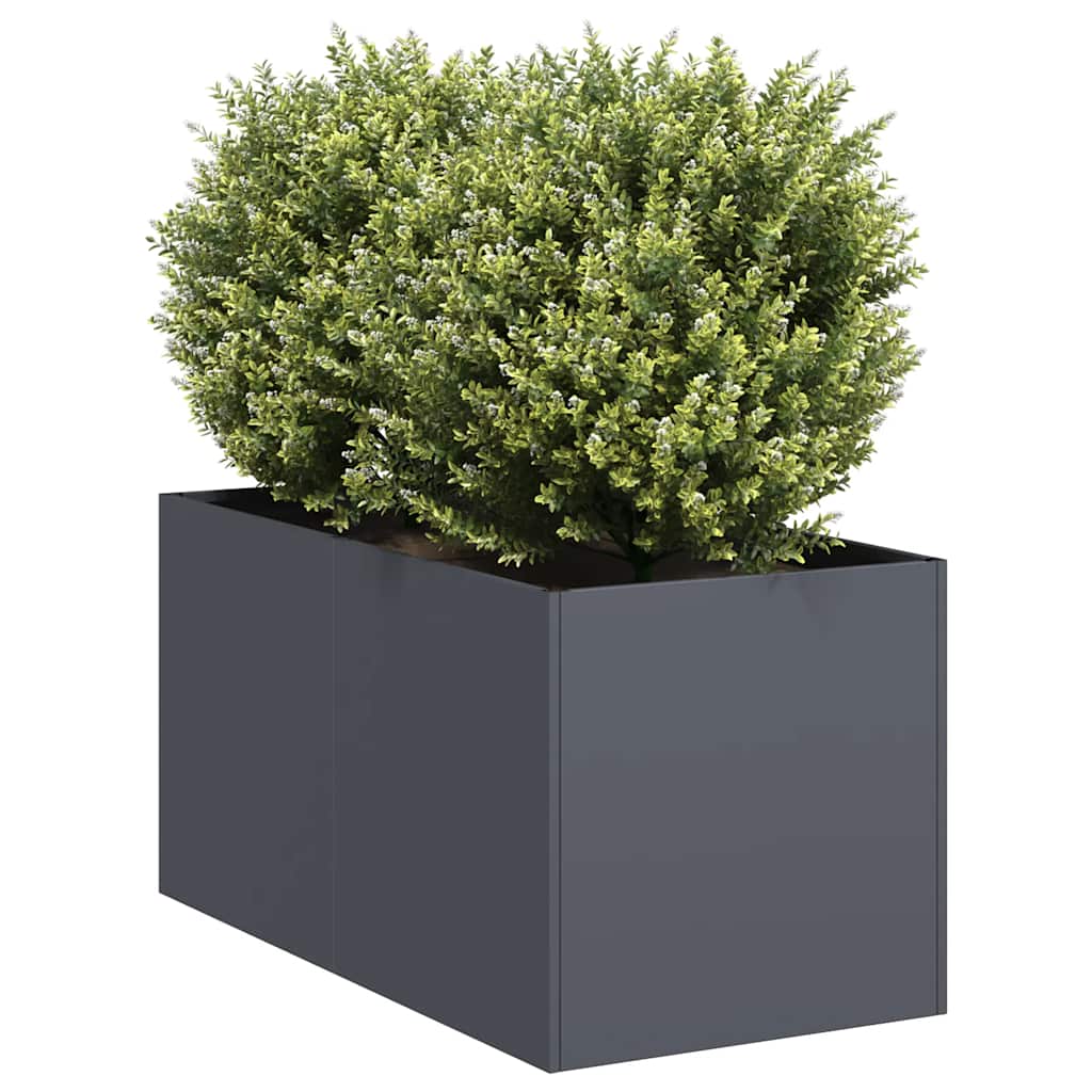 Vidaxl plantenbak 40x80x40 cm koudgewalst staal antracietkleurig