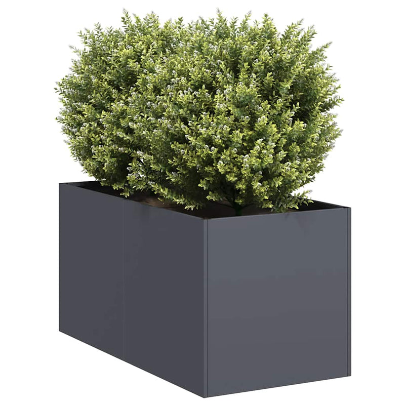 Vidaxl plantenbak 40x80x40 cm koudgewalst staal antracietkleurig