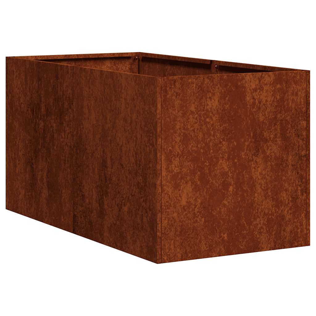 Vidaxl plantenbak roestig 40x80x40 cm weervast staal