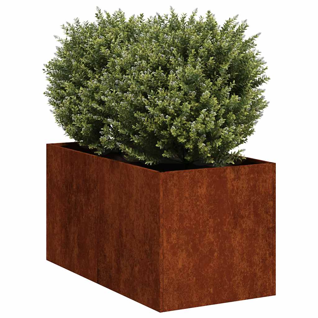 Fioriera Vidaxx arrugginito 40x80x40 cm in acciaio resistente alle intemperie