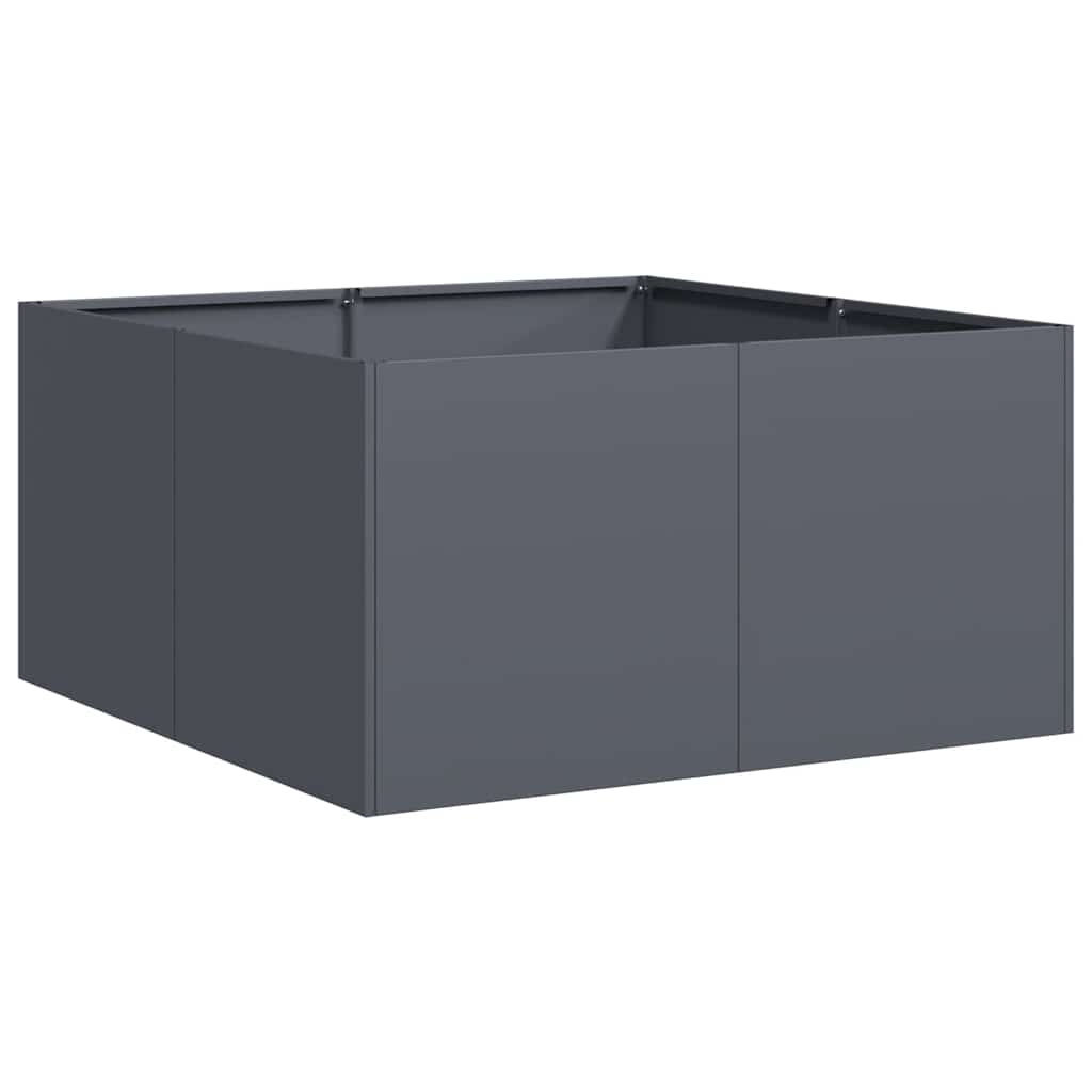Vidaxl plantenbak 80x80x40 cm koudgewalst staal antracietkleurig