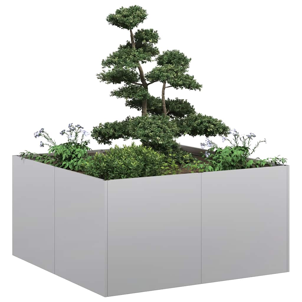 Vidaxl plantenbak 80x80x40 cm gegalvaniseerd staal
