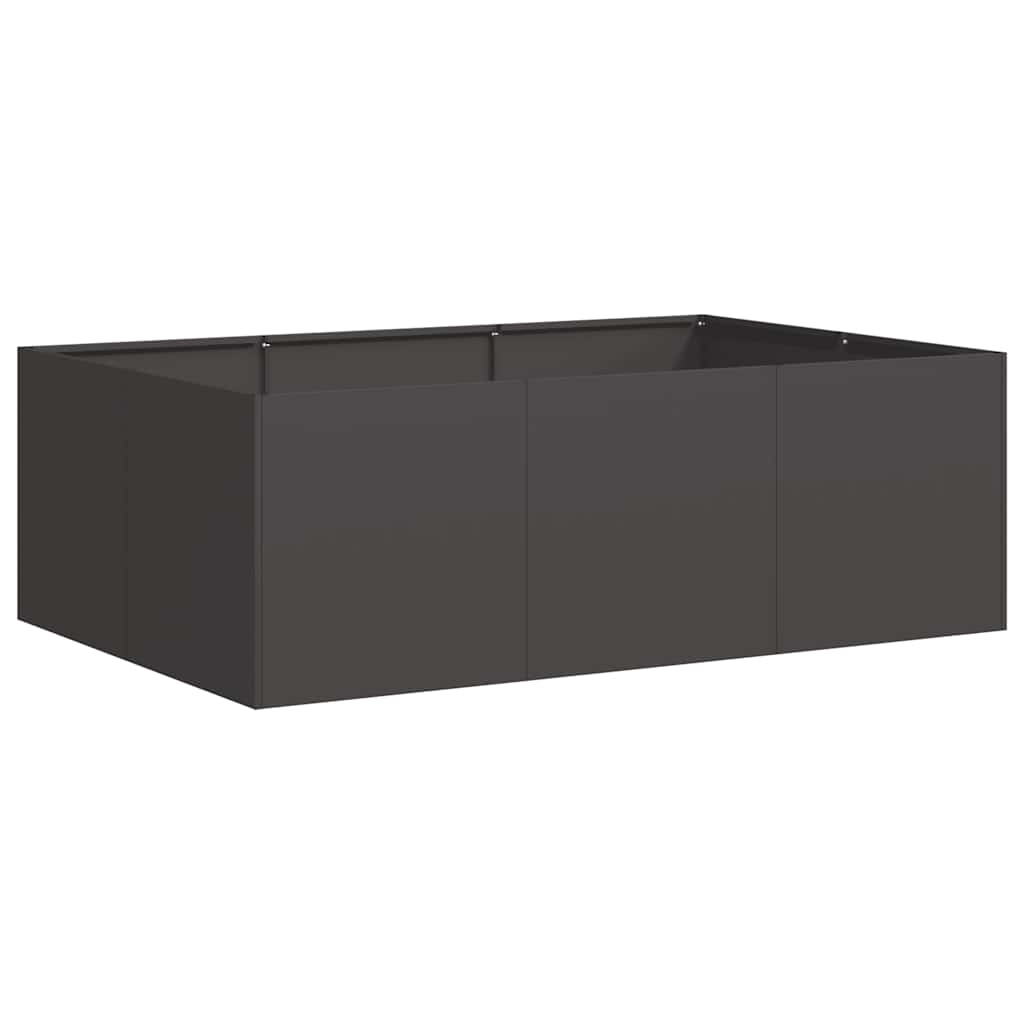Fioriera Vidaxx 120x80x40 cm acciaio nero