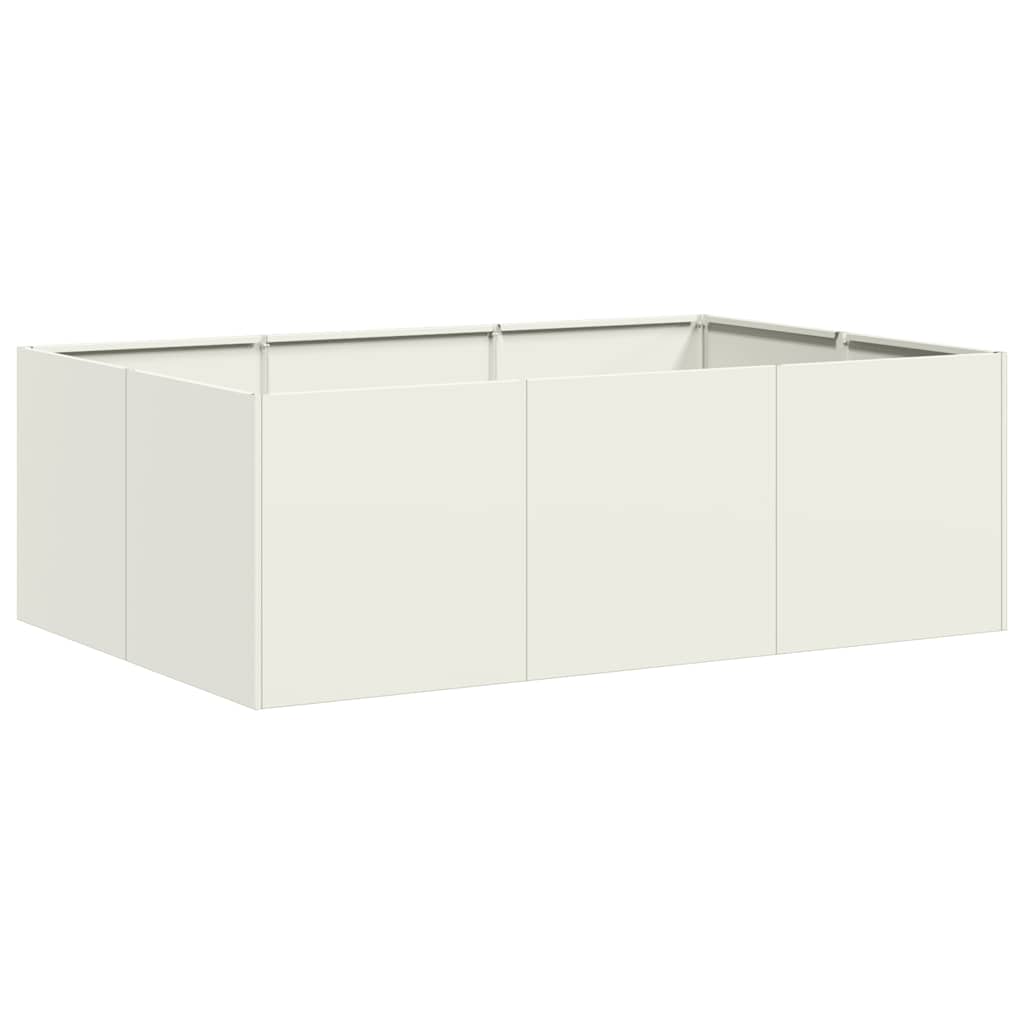 Vidaxl plantenbak 120x80x40 cm staal wit